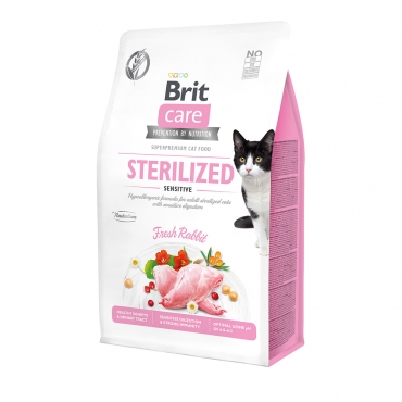 Brit Care Cat GF  Sterilised Urinary Гипоаллергенный для стерилизованных кошек с чувствительным пищеварением