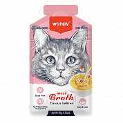 Wanpy Cat  для кошек для кошек "Бульон" с тунцом и креветкой 