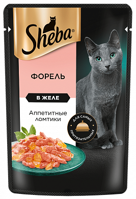 Sheba Ломтики в желе Форель, пауч 75гр