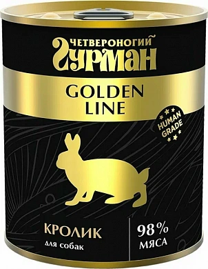 Четвероногий Гурман Голден консервы для собак (кролик)