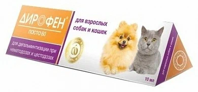 Дирофен паста с тыквенным маслом для взрослых собак и кошек