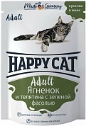 Happy Cat Ягненок/телятина/фасоль, пауч