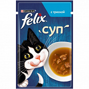 Феликс суп для взрослых кошек с треской