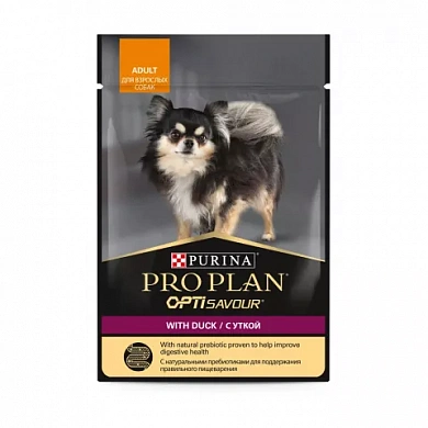 Pro Plan для взрослых собак для мелких пород с уткой, в соусе, 85 г