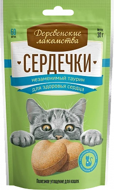 Деревенские лакомства Сердечки с таурином