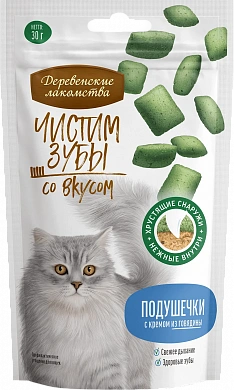 Деревенские лакомства Чистим зубы Подушечки с кремом из говядины