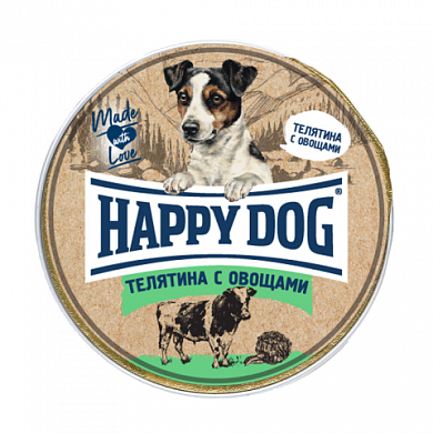 Happy Dog Supreme паштет для собак (Телятина с овощами), 125гр
