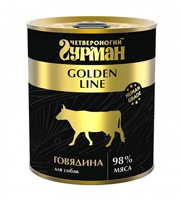 Четвероногий Гурман Голден консервы для собак (говядина)