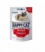 Happy Cat Sterilized Говядина кусочки в соусе, пауч