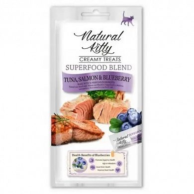 Pettric Natural Kitti Крем суп для кошек,тунец, лосось и черника,4*12гр,поштучно