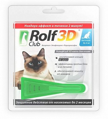 Экопром Rolf club (Рольф Клуб) 3D капли для кошек