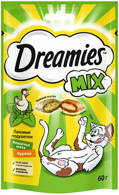 Dreamies подушечки Mix  с курицей и мятой
