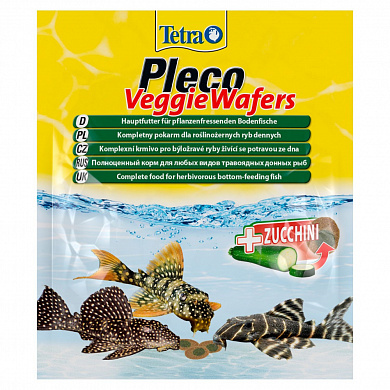 Tetra Pleco Veggie Wafers Корм для донных рыб с цукини