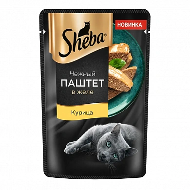 Sheba Нежный паштет в желе Курица, пауч 75гр