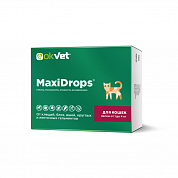 МаксиДропс капли  от внешних и внутренних паразитов для кошек 1-4кгкг
