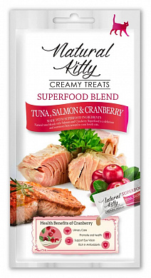 Pettric Natural Kitti Крем суп для кошек тунец, лосось и клюква ,4*12гр,поштучно