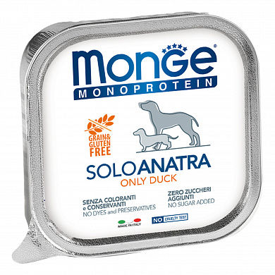 Monge Dog Monoprotein Solo(паштет из утки0