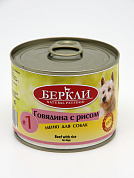 Berkley №1(  БЕРКЛИ) консервы для собак  Говядина с рисом для собак