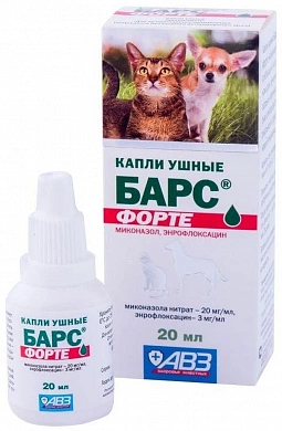 АВЗ Барс форте ушные капли