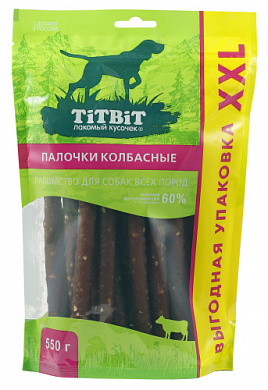 TiTBiT Палочки колбасные для собак всех пород 550 г - XXL