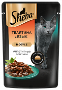 Sheba Ломтики в соусе Телятина и язык , пауч 85гр