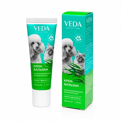 Веда Крем-бальзам с ранозаживляющим фитокомплексом для кошек и собак, 30 мл