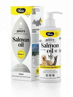 Vividus Масло дикого лосося для собак и кошек, фл. 250 мл