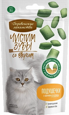 Деревенские лакомства Чистим зубы Подушечки с кремом из курицы