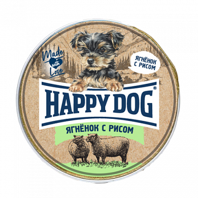 Happy Dog Supreme паштет для собак (Ягнёнок с рисом), 125гр