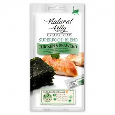 Pettric Natural Kitti Крем суп для кошек,курица и морские водоросли 4*12гр,поштучно