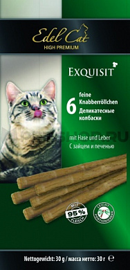 Edel Cat Колбаски с Зайчатиной и Печенью