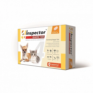 INSPECTOR QUADRO таблетки для собак и кошек 0,5-2кг