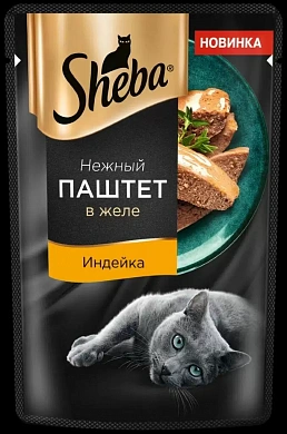 Sheba Нежный паштет в желе Индейка, пауч 75гр